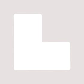   GEToolbox® Rövid L alakú Flexibilis padlójelölés 50 mm FEHÉR