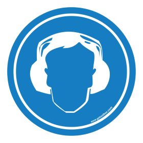   "SAFETY HEARING PROTECTION" PODLAHOVÁ ZNAČKA 300 mm