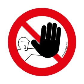   UNAUTHORIZED PERSONS ARE NOT ALLOWED TO ENTER!' PODLAHOVÁ ZNAČKA 300 mm