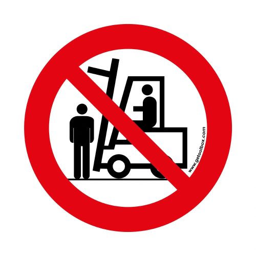 DO NOT STAND UNDER A LIFTED LOAD!' PODLAHOVÁ ZNAČKA 300 mm