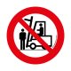 DO NOT STAND UNDER A LIFTED LOAD!' PODLAHOVÁ ZNAČKA 300 mm