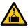 WARNING OF SUSPENDED LOADS'  PODLAHOVÁ ZNAČKAs 300 mm