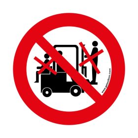   TRAVELING WITH FORKLIFT IS FORBIDDEN!' PODLAHOVÁ ZNAČKA 500 mm