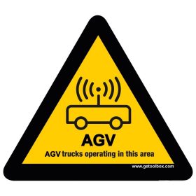   AGV TRUCKS OPERATING IN THIS AREA!' PODLAHOVÁ ZNAČKA 500 mm