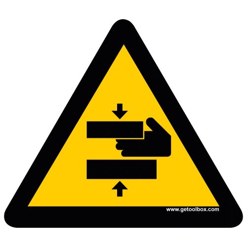 WARNING OF HAND INJURIES' PODLAHOVÁ ZNAČKA 500 mm