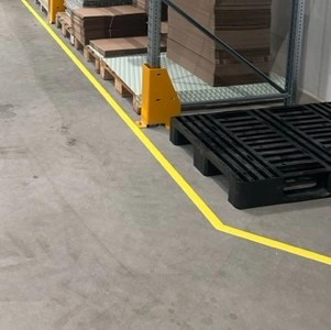 45° sarokelem padlójelölő szalaghoz 50 mm ZÖLD GEToolbox®