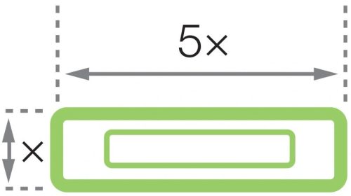 GEToolbox® Text Window Floor Marker "Mini Cut-out" 100mm biela