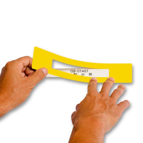 GEToolbox® Text Window Floor Marker "Mini Cut-out" 50mm žltá