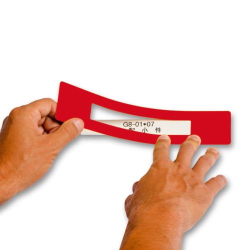 GEToolbox® Text Window Floor Marker "Mini Cut-out" 50mm červená