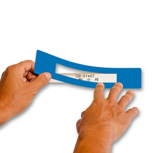 GEToolbox® Text Window Floor Marker "Mini Cut-out" 50mm modrá