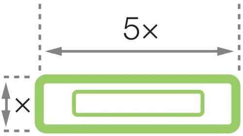 GEToolbox® Text Window Floor Marker "Mini Cut-out" 50mm zelená