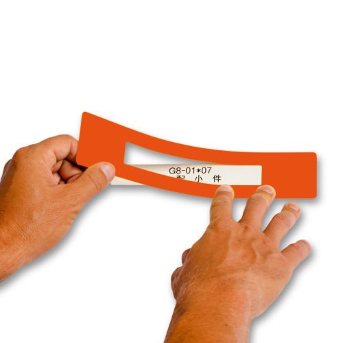 GEToolbox® Text Window Floor Marker "Mini Cut-out" 50mm oranžová