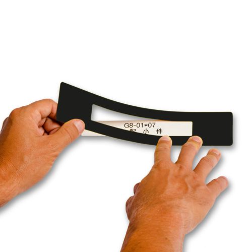 GEToolbox® Text Window Floor Marker "Mini Cut-out" 50mm čierna