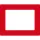 GEToolbox® Text Window Značka podlahy "Plus" A4 červená