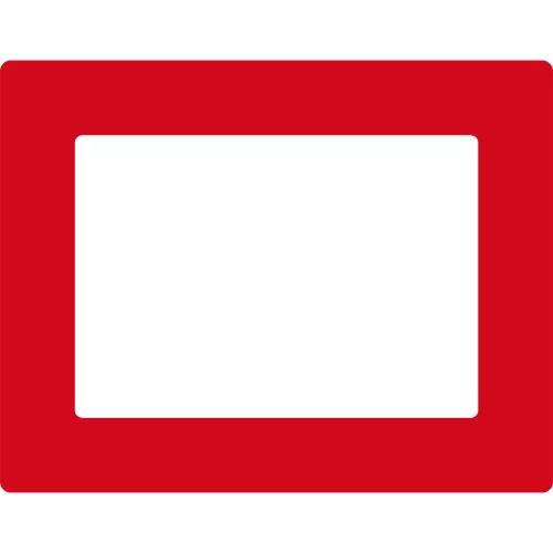 GEToolbox® Text Window Značka podlahy "Plus" A4 červená