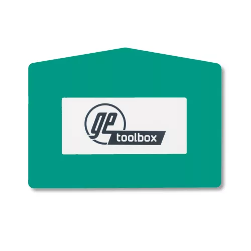 GEToolbox® Text Window Značka podlahy "Plus Arrow" A4 zelená