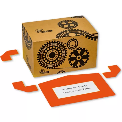 GEToolbox® Text Window Značka podlahy "Plus Arrow" A4 oranžová
