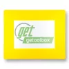 GEToolbox® Text Window Značka podlahy "Plus" A4 žltá