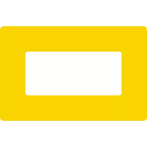 GEToolbox® Text Window Značka podlahy "Plus" 1/3 A4 žltá