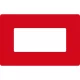 GEToolbox® Text Window Značka podlahy "Plus" 1/3 A4 červená