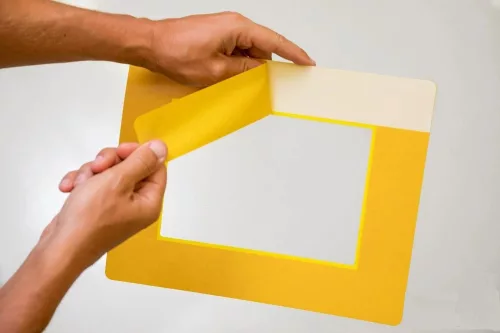 GEToolbox® Text Window Značka podlahy "Plus" A4 červená