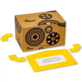   GEToolbox® Text Window Značka podlahy "Plus Arrow" 1/3 A4 žltá