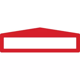   Feliratablak padlójelölő PLUS ARROW 45 x 300MM PIROS GEToolbox® 