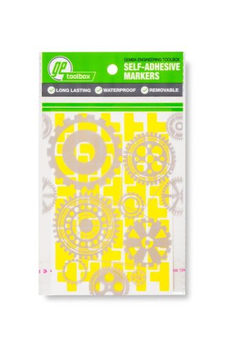 GEToolbox® Označovače stolov Tvar T 7,5 mm biela