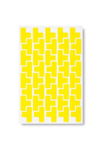 GEToolbox® Označovače stolov Tvar T 7,5 mm biela